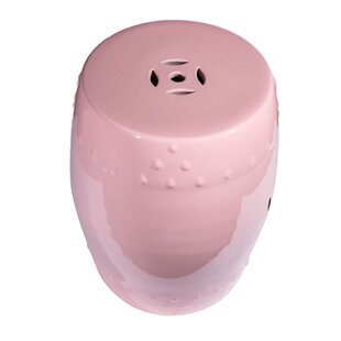 Pink garden online stool